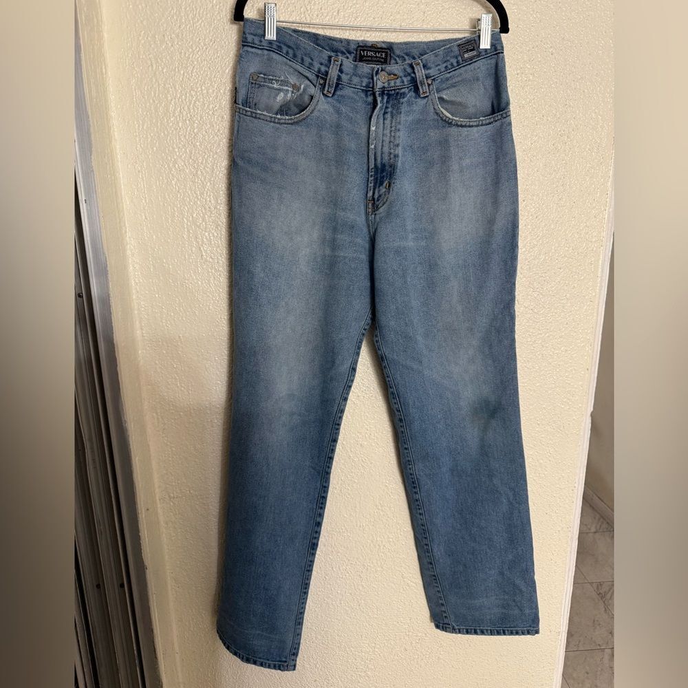 Versace Jeans Couture Stone Wash Jeans Straight Leg 90s Vintage size 33